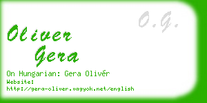 oliver gera business card